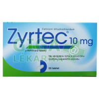 Fotka Zyrtec 20 tablet Obrázek Zyrtec 20 tablet